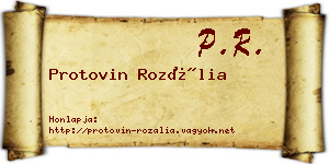 Protovin Rozália névjegykártya