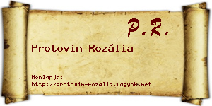 Protovin Rozália névjegykártya